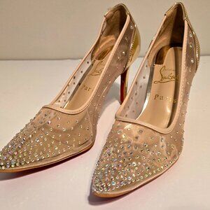 Christian Louboutin Crystal Follies Strass Pumps Sz 36 (US Sz 6)